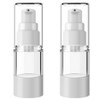 DM Beauty Portable Pump Lotion Empty Bottle Flat Vacuum 15ml, Mixed Colors, 2 Pieces / DM 뷰티 휴대용 펌프 로션 공병 플랫 진공 15ml, 혼합 색상, 2개