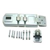NU-Set 7-1/2-Inch Double Hinged Rolled Edges Steel Hasp with Flexible