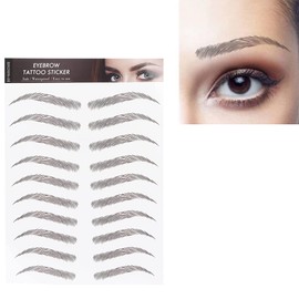 Eyebrow Sticker, Eyebrow Stencils Waterproof Eyebrow Tattoo Stickers False Eyebrows Transfer Sticker for Women Eyebrow Colour False Eyebrows Makeup Sticker Long-lasting Eyebrow Grooming(BROWN-08)
