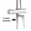 Bmocoen LED Display Shower Thermometer, Water Flow Self-Generating Shower Temperature