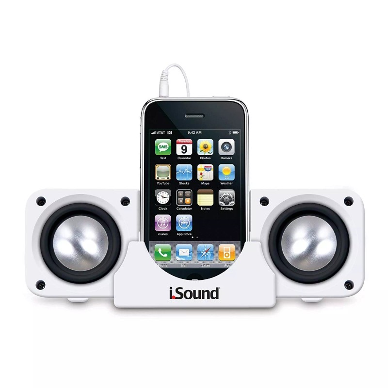 iSOUND 2X PORTABLE SPEAKER SYSTEM - DGIPOD-1560 - WHITE -
