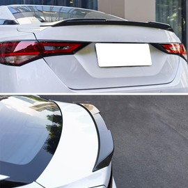 Rolling Gears Trunk Spoiler Compatible with 2020-2025 Nissan Sentra Rear Spoiler Wing, Carbon Fiber Hydro-Dipping MK Type