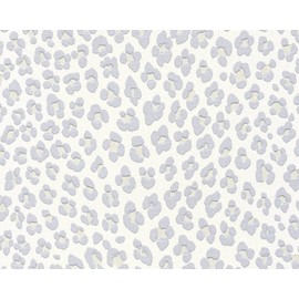 CONCORD WALLCOVERINGS ™ Sample for displays Purpose only Animal Textured Wallpaper Featuring Cheetah Print, Cream Grey White, 7 in x 10 in; 365031