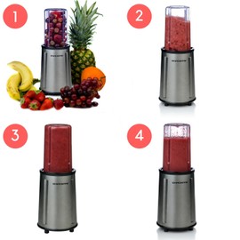 Ovente HS517 17 Piece All-Purpose Flash Blender Set, Stainless Steel