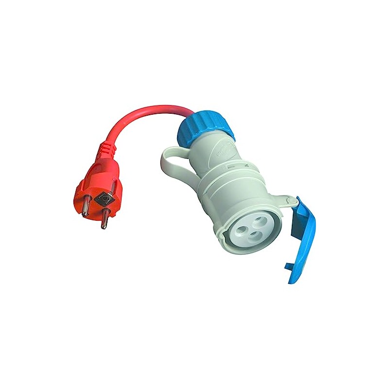 FANTON 92955 Caravan Adapter, CEE Adapter, Plug DE-FR 3P 16A