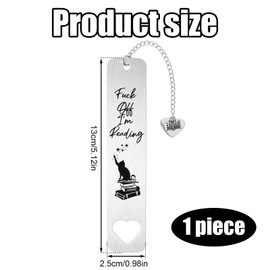 Metal Cat Bookmark, Cat Bookmarks for Women Zinc Alloy Book Marks for Reading Women Pet Lovers Cute Cat Book Marker with Heart Pendent Bookish Funny Animals Bookmark for Book Lovers Gift