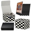 Card Deck Box Plus 100 Counts Black Card Sleeves, Black