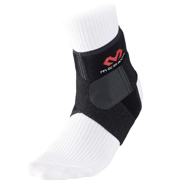 McDavid M437 Ankle Supporter, Strap Ankle Wrap, Fixed, Compression Strap, Left M, Black, Sports, Basketball, Volley, Soccer, Baseball, Black