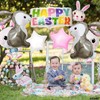 5pcs Bunny Balloons Woodland Rabbit Animals Foil Balloons Easter Balloons
