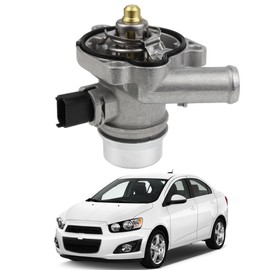 YzusGomumu Upgrade Aluminium Engine Coolant Thermostat Housing Assembly Compatible with 2011-2020 Chevy Cruze Limited Sonic Trax Buick Encore 1.4L Replaces 25200455 55565336 55579010 55593034 902-808