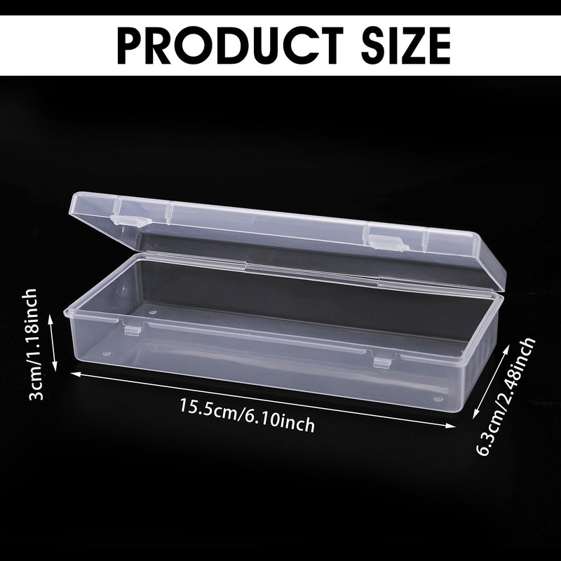 Dimeho 6 Inch Plastic Storage Boxes, 3 Pcs Rectangular Small