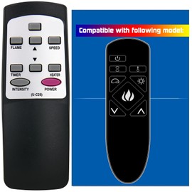 GENGQIANSI Replacement for Twin Star TRESANTI Electric Fireplace Heater Remote Control 28MM778 42MM7330