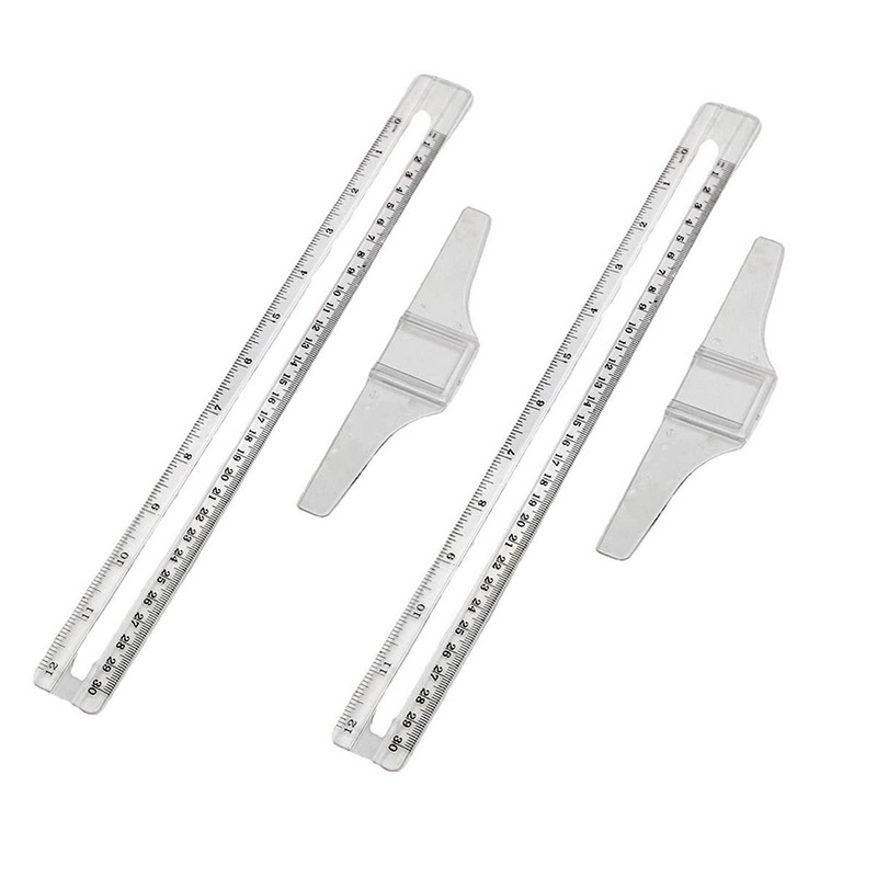 T-Shaped Square Ruler T-Square Plastic Transparent T Ruler for Drafting