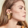 ONLYJUMP 3D Large Flower Earrings for Women Chic Petal Statement