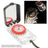 Multifunctional Plastic Compass with Scales Portable Gradiometer Magnifying Glass LED