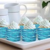 JarThenaAMCS 100Pcs Ocean Wave Paper Baking Cups Blue Ocean Cupcake