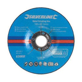 Silverline 699791 Metal Grinding Discs 10pk 100 x 6 x 16 mm