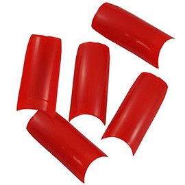500 pcs New Professional French false nails for acrylic nail art tips design decoration (Grade A) Opaque Hot Red
