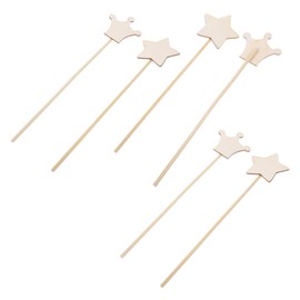 Kisangel 6pcs DIY Fairy Wands for Boys and Girls Unfinished Wooden Graffiti Coloring Sticks for Parties and Creative Craft Projects