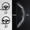 Car Steering Wheel Cover, 3 Piece Bright Carbon Fiber Steering