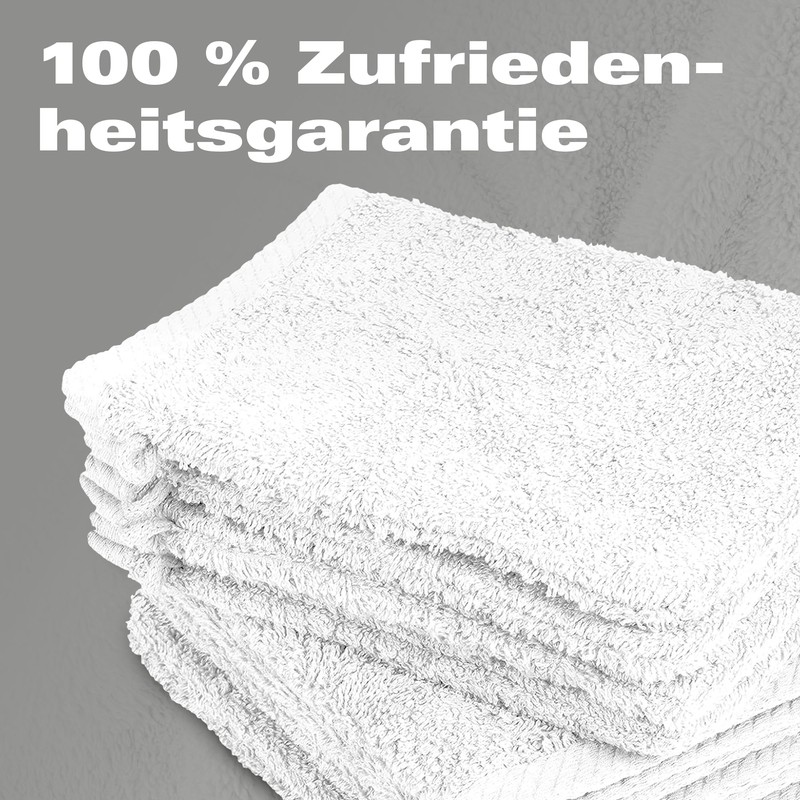 Pack of 10 Wash Mitts, 15 x 21 cm, 100% Cotton