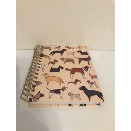 Flomo Dog Journal Tan Dog Lovers Notebook Spiral Bound Hardcover 8x6