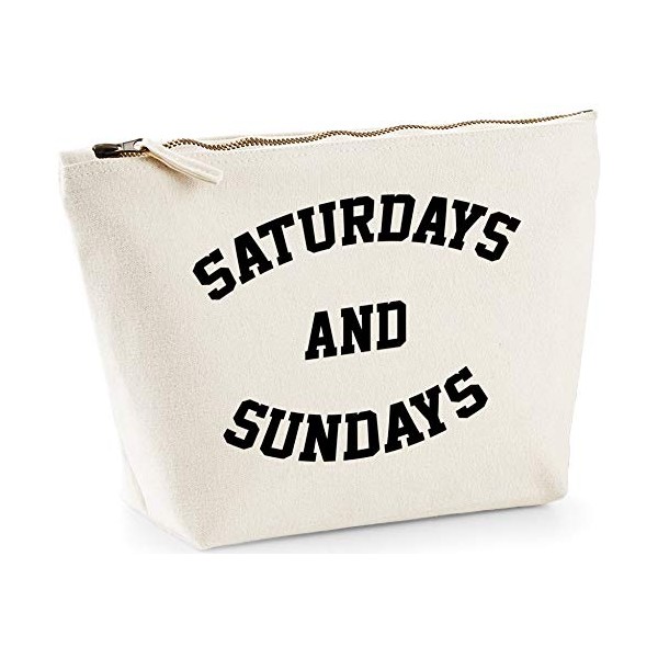 Hippowarehouse Saturdays and Sundays printed make up cosmetic wash bag