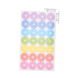 Operitacx 20 Sheets Binder Hole Protector Puncher Key Ring Sticker Plain Paper Clips Dividers Hole Reinforcers for Paper Bookmark Wick Stationery Printable Vinyl Sticker Paper Side Stickers