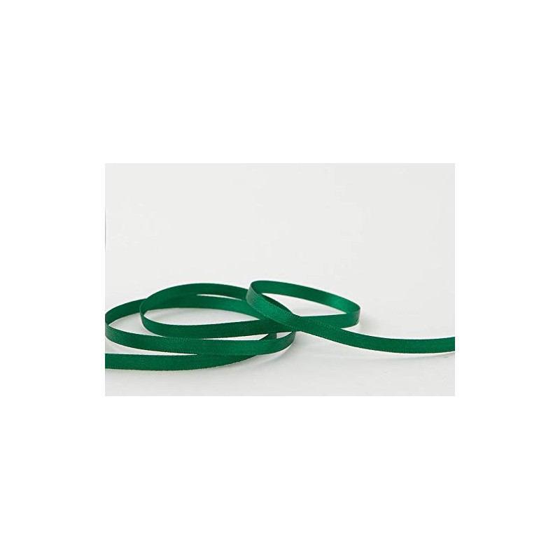 Berisfords Double FACE Poly Satin Ribbon, Hunter Green, 5 mm