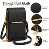 Touchscreen Phone Crossbody Bag for Women – Sequined PU Wallet