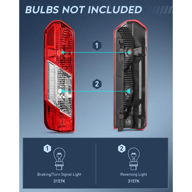 Nilight Taillight Assembly Compatible with 2015 2016 2017 2018 2019