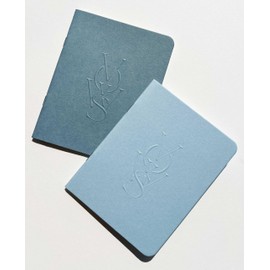 SOLE PAPER CO. Embossed Vow Books, His & Her Unisex, Vow Renwal, Bride & Groom, Wedding Vow Books, Couples Books, Hand Crafted Modern Books (Blue)