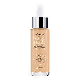 L'Oréal Paris True Match Sérum Rellenador con Color, Base de Maquillaje en Sérum con Ácido Hialurónico, Tono 4-5 Medium, 30ml