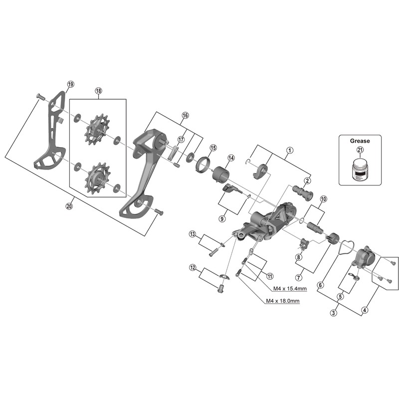 Shimano Repair Parts Bumper RD-M8100 Y3FW50000