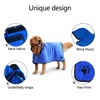 PETCUTE Dog Bathrobe - Super Absorbent, Quick Drying, Blue, Cartoon