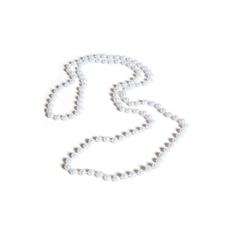 Rhode Island Novelty 48 Inch 7mm White Pearl Necklaces, Pack