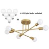 Dellemade Modern Sputnik Chandelier, 6-Light Ceiling Light, 6 LED Light