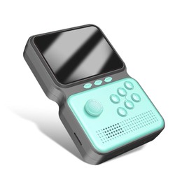 Yoidesu Consola de Juegos Portátil Retro, Mini Consola de Videojuegos con 500 Juegos Clásicos FC, Reproductor de Juegos Recargable de 1200 Mah Gameboy con Tarjeta de Memoria 4G, Soporte (Verde)