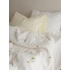 Pure Cotton Pillow Cases With Bow Sham White Pinch Pleated