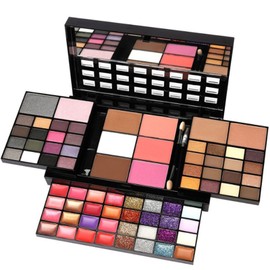 74 Colors Eye Shadow Kit Lip Gloss Eyeshadow Blusher High Gloss Sequins Makeup Combination Plate Set
