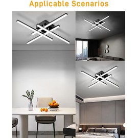 ANYTOP 32W Modern LED Ceiling Light Fixture, 24 Inch Flush Mount Ceiling Light for Bedroom ‎Kitchen Living Room Bathroom Garage Farmhouse Dining Hallway 6500K Cold