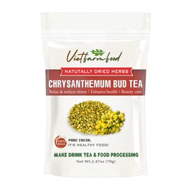 CHRYSANTHEMUM BUD TEA 2.47 Oz (70g) VIETFARMFOOD:Natural pure dried herbs are used for making drinks and cooking ingredients. Drinking tea is a healthy habit that makes meals delicious and relaxing
