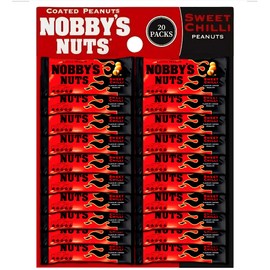 Nobbys Sweet Chilli Coated Peanuts In Mega Pub Card 20(40g) Packs Sold By VR Angel