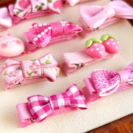 10pcs Blush Pink Dog Hair Clips 10pcs Colorful Rubber Bands Small Dog Bows Cute Pet Grooming Accessories Alligator Clips Stay In Hair Barrettes Hairpin Pet Headdress Yorkie Puppy Maltese Girls Dogs