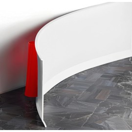 Tridotpul Flexible Baseboard Molding Trim, 4 Inch Self-Adhesive Vinyl Wall Base, Peel and Stick Cove Base, Rubber Skirting, Baseboard Moulding Trim (60Ft, White)