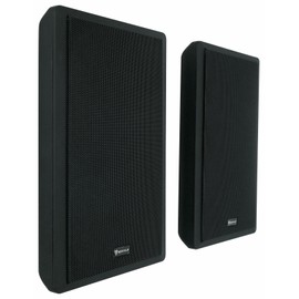 Universal Pair Rockville RockSlim Black Front+Rear Surround Sound Shallow On-Wall Speakers