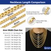 Prosteel Cuban Link 14 Inch Gold Necklace Choker Adjustable Chain