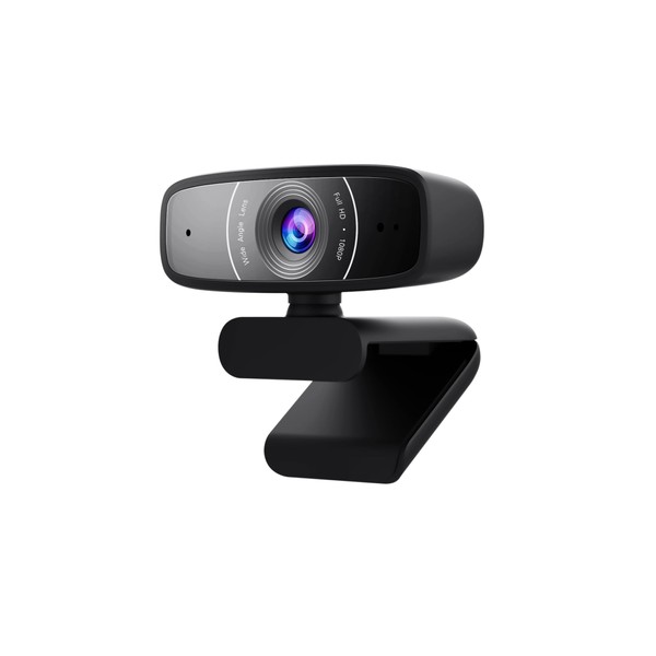 ASUS Webcam C3 Full HD USB-Kamera (1080p-Auflösung, 30 FPS, Beamforming-Mikrofon,