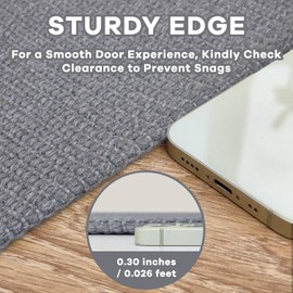 EARTHALL Boho Runner Rug 2x6 Ft Washable Runners for Hallways Cotton Rubber Backed Kitchen Runner Braided Indoor Floor Carpet Runners for Entryway, Hallway, Kitchen, Bedroom, Gey