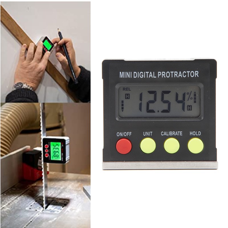 Digital Angle Finder Gauge High Accuracy 4 Botton Electronic Level